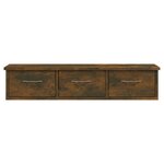 vidaXL Armoire murale Chêne fumé 88x26x18 5 cm Bois d'ingénierie