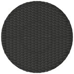 vidaXL Ensemble de bistro 3 Pièces avec coussins noir résine tressée