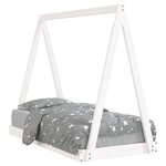 vidaXL Cadre de lit pour enfant blanc 70x140 cm bois de pin massif