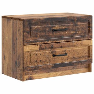 vidaXL Cabinet de chevet avec tiroir Bois ancien 62 x 34 5 x 44 5 cm