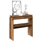 vidaXL Table console vieux bois 80x30x102 cm bois d'ingénierie