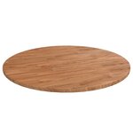 vidaXL Dessus de table rond Marron clair Ø80x1 5 cm Bois chêne traité
