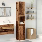 vidaXL Armoire de salle de bain vieux bois bois d'ingénierie