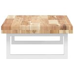 vidaXL Étagère de vasque murale acier et bois massif d'acacia