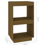 vidaXL Bibliothèque Marron miel 40x35x71 cm Bois de pin massif