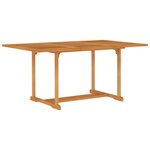 vidaXL Ensemble à manger de jardin 7 Pièces Bois de teck solide