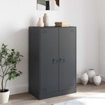 vidaXL Buffet anthracite 67x39x107 cm acier
