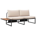 vidaXL Ensemble de salle à manger pour jardin 3 Pièces Taupe Acier