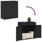 vidaXL Armoire de rangement de jardin noir 105x55x113cm résine tressée