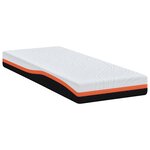 vidaXL Matelas Blanc et Gris 80 x 200 cm Mousse à mémoire de gel
