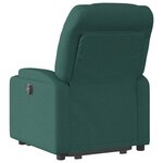 vidaXL Fauteuil inclinable électrique vert foncé tissu