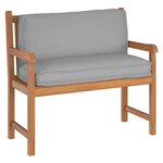 vidaXL Coussin pour dossier de palette Gris 120 x 40 x 12 cm