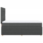 vidaXL Sommier à lattes de lit et matelas Gris foncé 90x190 cm Tissu