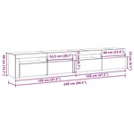 vidaXL Meubles TV 2 Pièces Chêne noir 240 x 35 x 40 cm Bois d'ingénierie