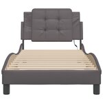 vidaXL Cadre de lit avec LED sans matelas gris 100x200 cm