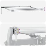 vidaXL Auvent Rétractable Vert et jaune 450 × 350 cm tissu