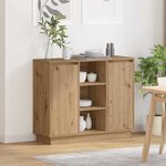 vidaXL Buffet Chêne artisanal 90 x 32 x 75 cm Bois d'ingénierie