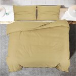vidaXL Ensemble de housse de couette Taupe 140x200 cm Microfibre