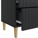 vidaXL Cabinet de chevet Noir 43 x 34 5 x 48 cm Bois d'ingénierie