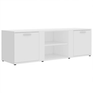 vidaXL Meuble TV Blanc 120x34x37 cm Bois d'ingénierie