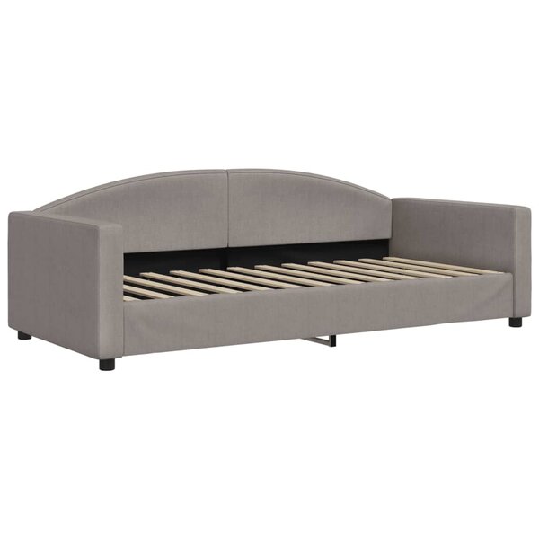vidaXL Lit de repos sans matelas taupe 90x200 cm tissu