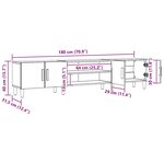 vidaXL Meuble TV chêne artisanal 180x31 5x40 cm bois d'ingénierie
