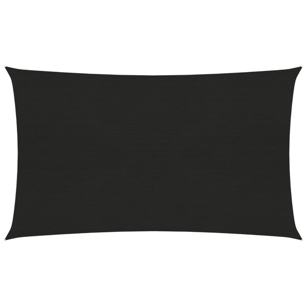 vidaXL Voile d'ombrage 160 g/m² Noir 3x6 m PEHD