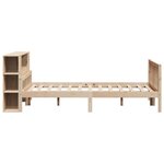 vidaXL Lit bibliothèque sans matelas 160x200 cm bois massif de pin