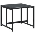 vidaXL Ensemble à manger de jardin 13 Pièces noir textilène