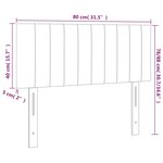 vidaXL Tête de lit Gris foncé 80x5x78/88 cm Tissu