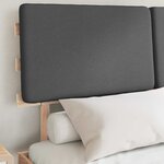 vidaXL Cadre de lit avec tête de lit rembourrée Gris foncé