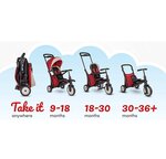 Trike STR5 Evolutif Pliable 7 en 1 Rouge