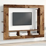vidaXL Meuble TV Mural Bois Vieilli 152x22x113 cm