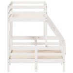 vidaXL Lit superposé sans matelas 80x200/120x200 cm blanc bois massif