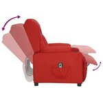 vidaXL Fauteuil inclinable électrique Rouge bordeaux Similicuir