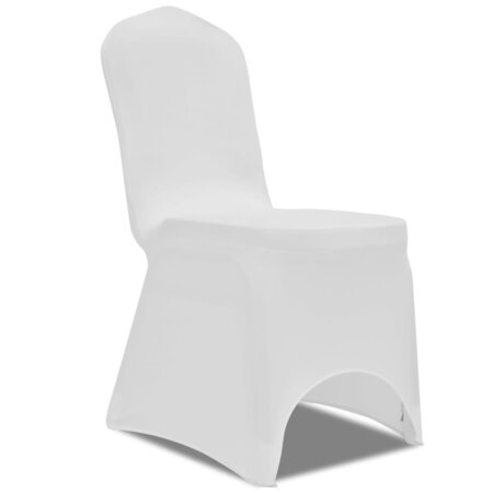 vidaXL Housse de chaise extensible 100 Pièces Blanc