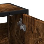 vidaXL Armoire à miroir de salle de bain chêne fumé bois d’ingénierie