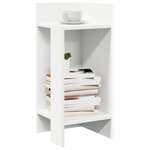 vidaXL Table d'appoint avec étagère blanc 25 5x27x60 cm