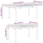 Tables extensibles vidaXL 2 Pièces Anthracite 210x90x73 cm Acier