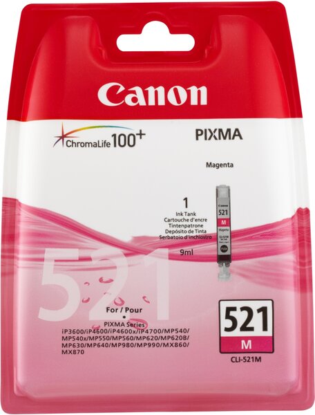 Cartouche Jet d'encre Magenta CLI-521 Magenta CANON
