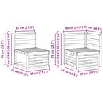 vidaXL Ensemble de canapés d'extérieur 4 pc Naturel Polyester