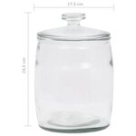 vidaXL Pots de conservation en verre avec couvercle 2 Pièces 3850 ml