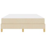 vidaXL Lit à ressorts avec matelas Crème 140 x 190 cm tissu