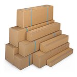 Caisse carton longue simple cannelure à grande ouverture raja 70x15x15 cm (lot de 10)