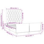 vidaXL Cadre de lit sans matelas noir 120x190 cm tissu