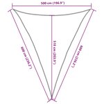 vidaXL Voile d'ombrage 160 g/m² triangulaire jaune 5x6x6 m PEHD