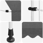 vidaXL Auvent manuel rétractable 300 cm Anthracite