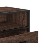 vidaXL Meuble TV chêne marron 80x34 5x40 cm bois d'ingénierie et métal