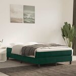 vidaXL Cadre de lit vert foncé 120x200 cm velours