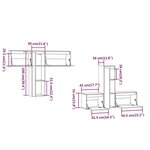 vidaXL Meubles TV 6 Pièces Marron miel Bois massif de pin